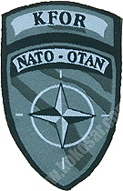 Badge Vétéran KFOR Kosovo OTAN - Patch 12x7cm, Pour Uniforme, Veste, Collection